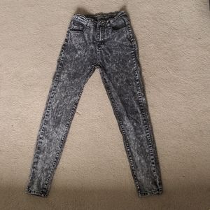 Black and off white jeggings